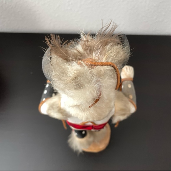 11” White Buffalo Kachina Spirit Doll Native Warrior Dancer Signed ESTATE - Picture 7 of 15